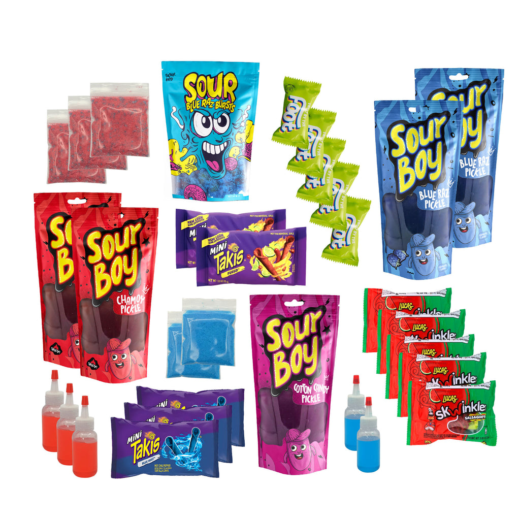 Family 5 Pack Pickle Kit - with Chamoy, Blue Raspberry, and Cotton Candy Pickles